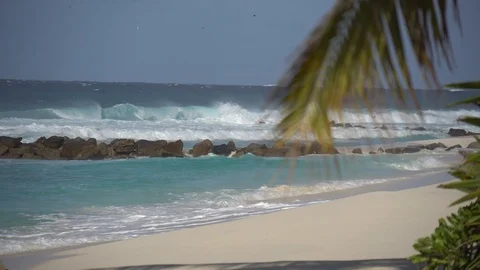 The impact of the waves on the cliffs or shoreline 10 Stock Footage 108775291