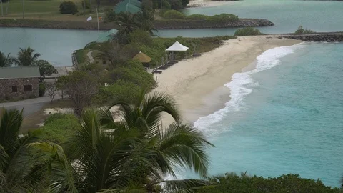 The impact of the waves on the cliffs or shoreline 4 Stock Footage 111258353
