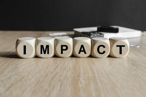 IMPACT word on concept. Stock Photos
