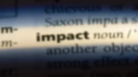 Impact word in a dictionary. Stock Footage 99560863