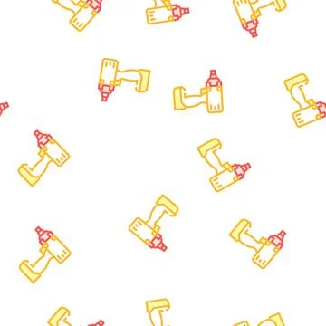 Impact wrench vector seamless pattern Stockillustratie