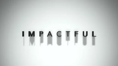Impactful 3D title animation matte black text on a white background Stock-Footage 300717883