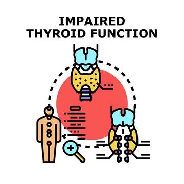 Impaired thyroid function concept vector illustration Stock Illustration