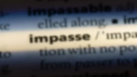 Impasse word in a dictionary. Stock Footage 99560883
