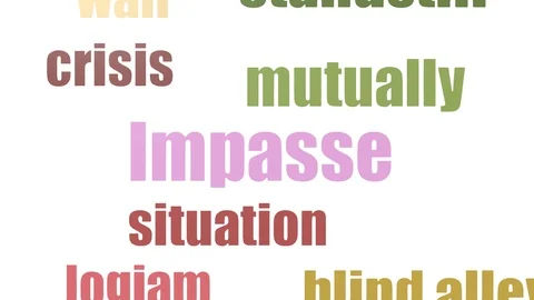 Impasse Wordcloud Animated On White Background Video stock 107228852