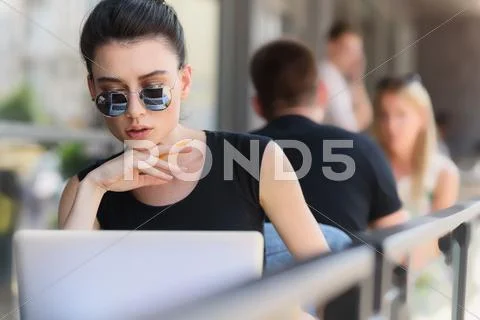 Impassive face of a woman Stock Photos