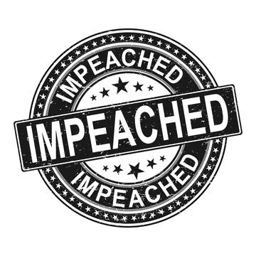 Impeach rubber ink stamp set over a white background Stock Illustration