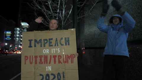 Impeach Trump Protest 스톡 동영상 132654938