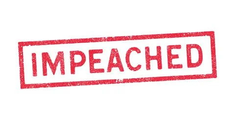 Impeached Red Stamp Stock Illustration