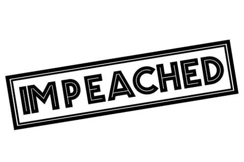 Impeached	 typographic stamp Stock Illustration