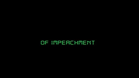 Impeachment, digital text with glitch Stock Footage 122289185