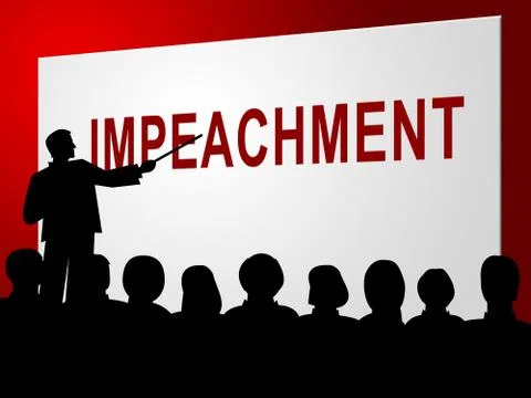 Impeachment Discussion To Remove Corrupt President Or Politician Stock Illustration