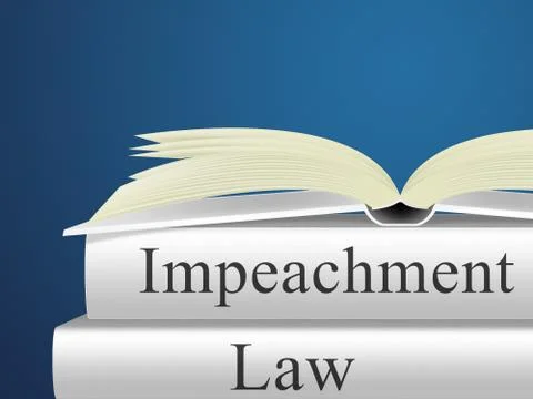Impeachment Law Books To Remove Corrupt President Or Politician Stock Illustration