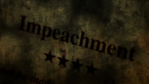 Impeachment text on grunge background Stock Footage 147465960