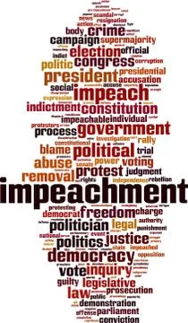 Impeachment word cloud Stock Illustration