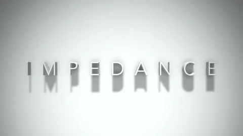 Impedance 3D title animation with shadows on a white background Stock Footage 296597984
