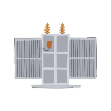 Impedance electrical transformer cartoon vector illustration イラスト素材
