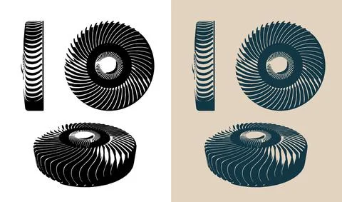 Impeller illustrations Illustrazione stock