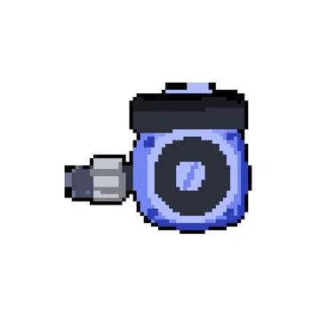 Impeller water circulation pump pixel art vector illustration Stock Illustration