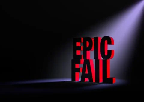 An impending epic fail Stock Illustration