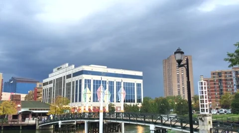Impending Storm in the City Stock Footage 58496671