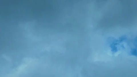 Impending Transforming Gray Black White Storm Clouds in a Blue Sky in Rainy Weat Stock Footage 265163633