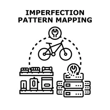 Imperfection pattern mapping process and data analysis 스톡 일러스트