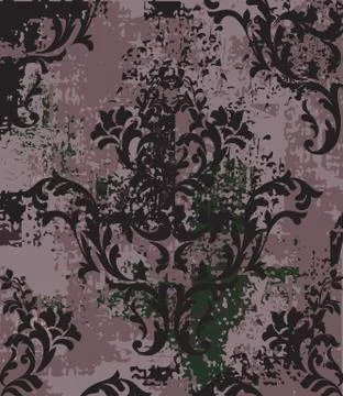 Imperial Baroque pattern vintage background Vector. Ornamented texture luxury Stock Illustration