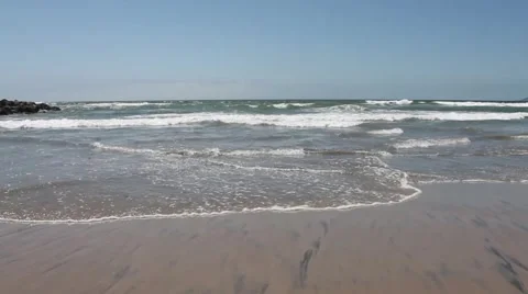 Imperial Beach - Waves Roll In Underfoot Vídeos de archivo 65997472