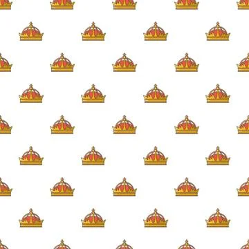 Imperial crown pattern seamless Illustrazione stock