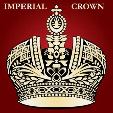 Imperial crown red Stock Illustration