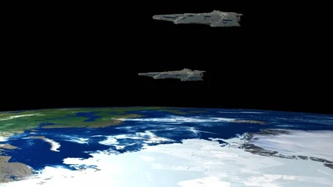 Imperial Destroyers in Space Stock Footage 183142146