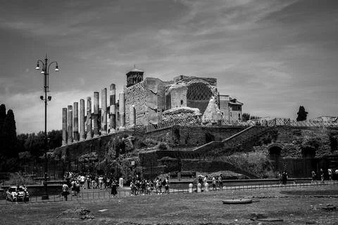 Imperial Forums of Ancient Rome Stock Photos
