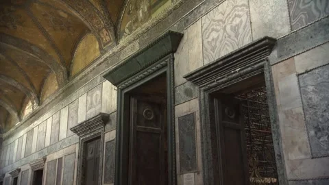 The Imperial Gate in Hagia Sofia, Istanbul, Turkey Stock Footage 328111955