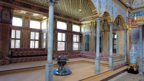 Imperial Hall with the throne of the sultan, Topkapi Palace Museum Stock-Footage 332756101
