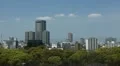 Imperial Hotel Establishing Shot Location Osaka City Center Skyline Aerial View HD Footage