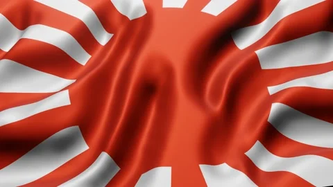 Empire Of Japan Flag Stock Video Footage, Royalty Free Empire Of Japan  Flag Videos