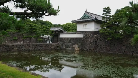 Imperial Palace Park in Tokyo Stock Footage