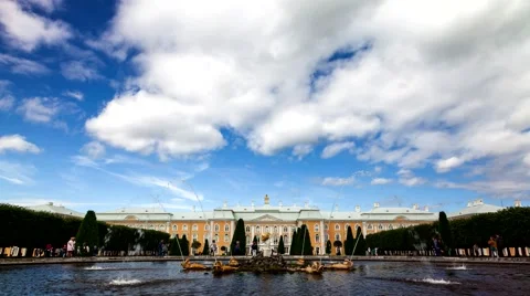 The Imperial Palace in Peterhof Stock-Footage 64982374
