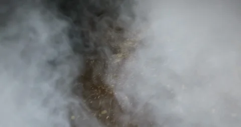 Imperial Stout Wort Roiling Boil at Brewery Slowmo Close-Up Stock Footage 103241069