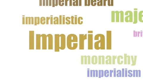Imperial Word Cloud Animated Isolated Stock Footage 107205268