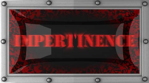 Impertinence on led Stockbeeldmateriaal 8760908