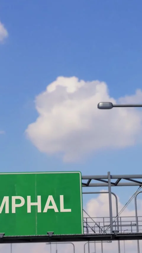 IMPHAL Road sign on Highway Vertical Video Vídeos de archivo 297051610