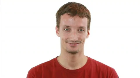 Impish guy (funny) - white background Video stock 810715