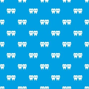 Implant pattern seamless blue Stock Illustration