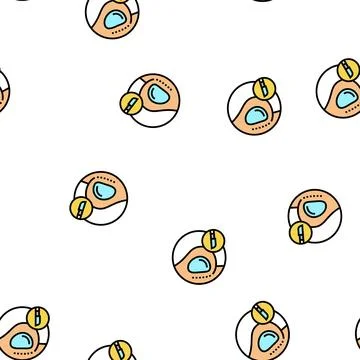Implant surgery vector seamless pattern Stock Illustration