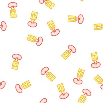 Implantable artificial kidney vector seamless pattern 스톡 일러스트