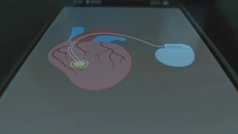 Implanted medical device Pacemaker presentation Stock Footage 304235571
