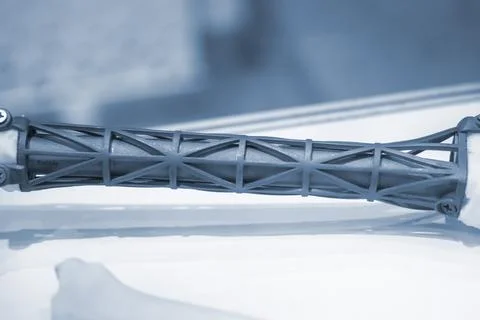 Implants and prostheses printed on 3D printer from biocompatible titanium powder Stock Photos