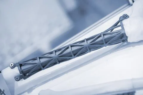 Implants and prostheses printed on 3D printer from biocompatible titanium powder Stock Photos